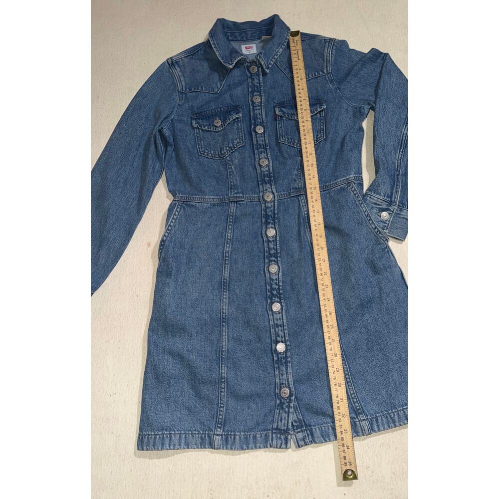Levi’s Strauss women’s blue denim long sleeve dress - Picture 9 of 16